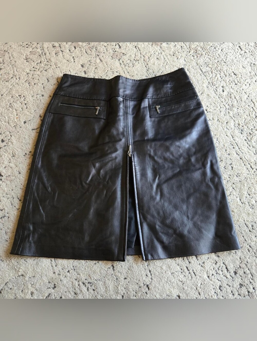 Vintage Vakko Leather Skirt